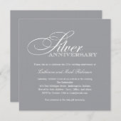 25周年記念 結婚式招待状 招待状 (正面/裏面)