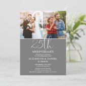 25周年記念 結婚当時と現在 2枚の写真 招待状 (スタンド正面)