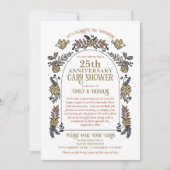 25周年記念 結婚記念日のカード メールでお祝いしよう 招待状 (正面)