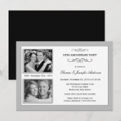25周年記念 過去と現在 写真 招待状 (正面/裏面)