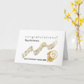 25周年記念 – 音楽ノート カード (黄色い花)