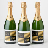 25周年記念・飲食ラベルセット スパークリングワインラベル (ボトル)