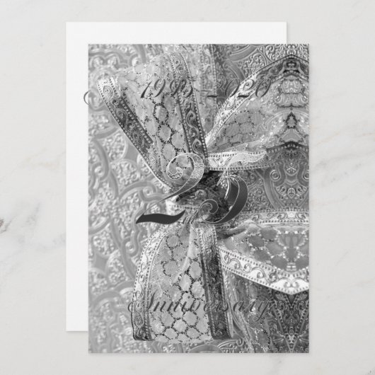 25周年記念 2020 おしゃれなシルバー セーブザデート (正面/裏面)