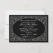 25周年記念RSVP結婚招待状カード 招待状 (裏面)