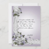 25周年誓いの更新 白いバラ 招待状 (裏面)