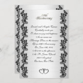 25周年誓約更新 黒枠 招待状 (正面/裏面)