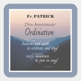 25周年調整のパーソナライズおめでとう スクエアシール