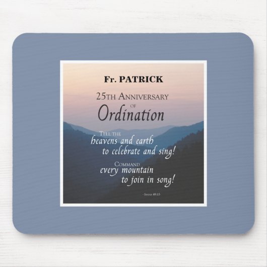 25周年調整のパーソナライズおめでとう マウスパッド (正面)