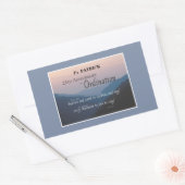 25周年調整のパーソナライズおめでとう 長方形シール (封筒)