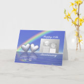 25周年銀ハート(写真用) カード (黄色い花)