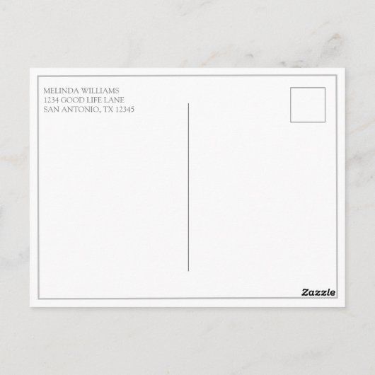 25周年銀婚式のお祝いを ポストカード (裏面)