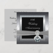 25周年銀婚式パーティー招待状 招待状 (正面/裏面)