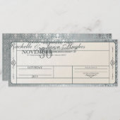 25周年銀婚式招待券 招待状 (正面/裏面)