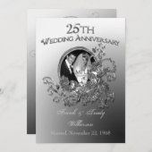 25周年銀婚式招待状 招待状 (正面/裏面)