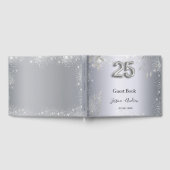 25周年銀結婚の葉のゲストブック ゲストブック (全面)