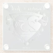 25周年銀結婚ハートの紋章 ガラスコースター (裏面)