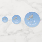 25周年銀結婚ハート気球 コンフェッティ (正面)