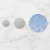 25周年銀結婚ハート気球 コンフェッティ (裏面)