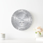 25周年銀結婚旋回 ラージ壁時計 (ホーム)