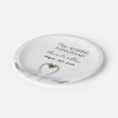 25周年銀結婚白白鳥 ペーパープレート (アングル)