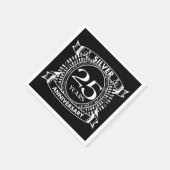 25周年銀結婚紋章 スタンダードカクテルナプキン (角)