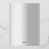 25周年銀結婚花模様 箔招待状 (裏面)