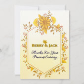 25周年黄金収穫黄色ひまわり 招待状 (裏面)