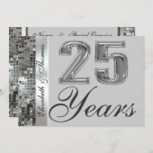 25周年 シルバーアニバーサリー エレガント インビテーション (正面/裏面)