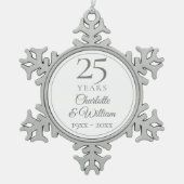 25周年 スノーフレークピューターオーナメント (正面)