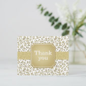 25周年?ナンバーパターン ゴールド/ホワイト ポストカード (スタンド正面)