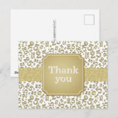 25周年?ナンバーパターン ゴールド/ホワイト ポストカード (正面/裏面)