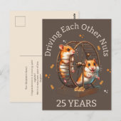 25周年 ハムスターたち お互いに頭がおかしくなる ポストカード (正面/裏面)