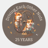 25周年 ハムスターたち お互いに頭を悩ませて ラウンドシール (正面)