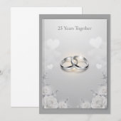 25周年 結婚記念日の挨 サンキューカード (正面/裏面)