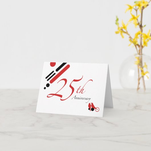 25周年（鳥の装飾） カード (黄色い花)