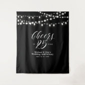 25周年 黒と白 25th Anniversary おめでとう タペストリー (正面)