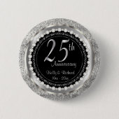 25回シルバーテ結婚クスチャーの記念日| DIY文字 缶バッジ (正面)