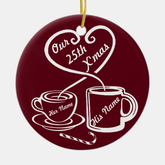 25回目のクリスマス セラミックオーナメント (正面)