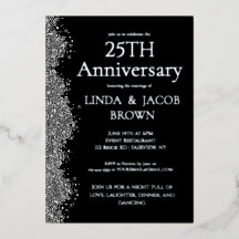 25回目の結婚記念日のシルバーグリッター