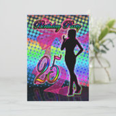 25回目の誕生日パーティー招待、ネオンと女性S 招待状 (スタンド正面)