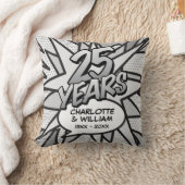 25回目の銀婚式 コミック風デザイン クッション (ブランケット)
