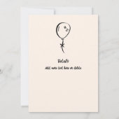 25回目の風変わりな落書き手書き誕生日パーティー 招待状 (裏面)