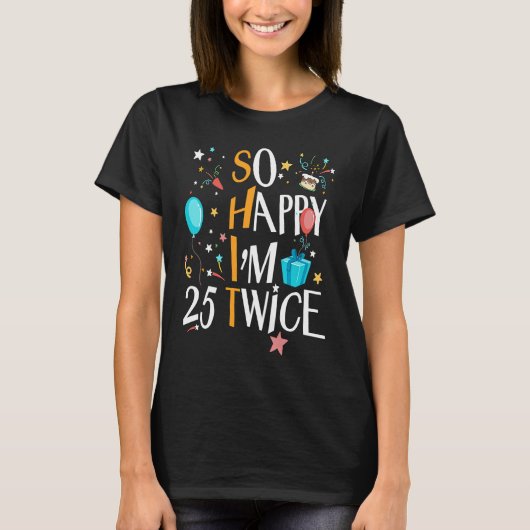 25回25回50回50回50回 Tシャツ (正面)