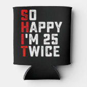 25回50回50おもしろい誕生日 缶クーラー (正面)