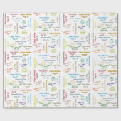 25威厳がある誕生日ギフト包装紙 ラッピングペーパー (フラット)