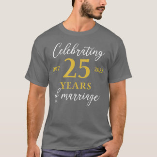 25年おもしろいの結婚1997年25th's 結婚 Anniv Tシャツ