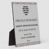 25年のサービス・プラーク フォトプラーク (側面)