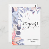 「25年の永遠の思い出の記念日」 ポストカード (正面/裏面)