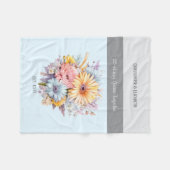 25年シルバーアニバーサバーフラワーブルー フリースブランケット (正面(横))