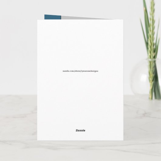 25年シルバーアニバーサバーブルーグレー写真 カード (裏面)